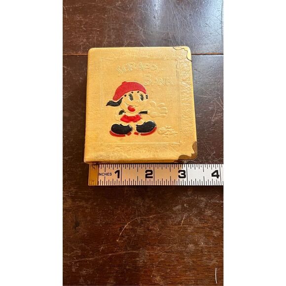 VINTAGE 1935 20TH CENTURY ANTIQUE ZELL BOOK FIGURAL "SCRAPPY BANK" CARTOON - Picture 10 of 12